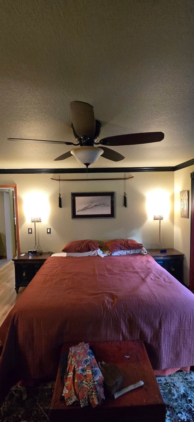 Gallery photos for Electrical Upgrade in Port Orchard - New Wall Sconces and Ceiling Fan Installed: Image #2