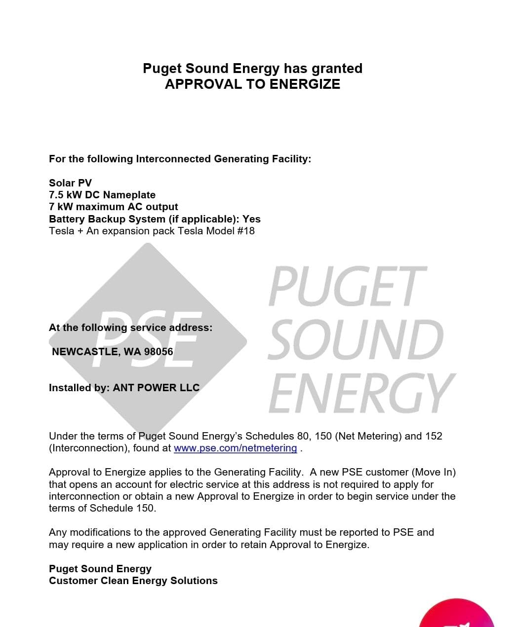Newcastle Solar and Tesla Powerwall Install Gets PSE Approval image